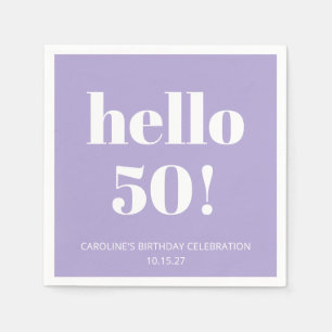 Fette Typografie Moderne Lavender Geburtstagsparty Serviette
