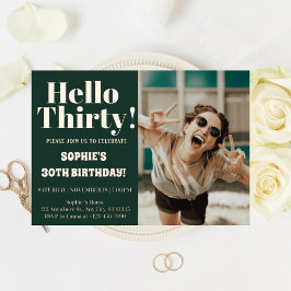 Fette Typografie Modernes 30. Geburtstags-Foto-Par Folieneinladung