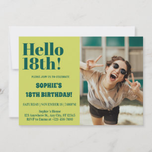 Fette Typografie Modernes Party des 18. Geburtstag Einladung