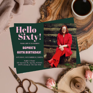 Fette Typografie Modernes Party des 60. Geburtstag Einladung