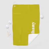 Fette Typografie-Monogramm Chartreuse Golfhandtuch (Insitu)