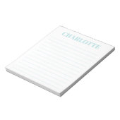 Fette Typografie Personalisiert Hellblauer Name Li Notizblock (Rotiert)