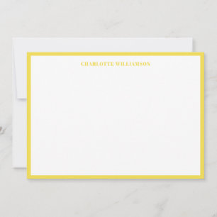 Fette Typografie Personalisierter Name Gelbe Umran Dankeskarte