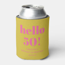 Fette Typografie Pink Yellow Moderne 50. Geburtsta