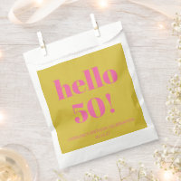 Fette Typografie Pink Yellow Moderne 50. Geburtsta