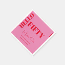 Fette Typografie Rosa Moderne 50. Geburtstag