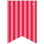 Fette Typografie, rosa und rote Gastgeschenk Hochz Wimpelkette (Erste Fahne)