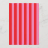 Fette Typografie, rosa und rote Hochzeit Begleitkarte (Rückseite)