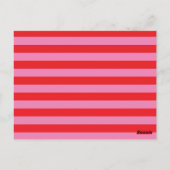 Fette Typografie, rosa und rote Hochzeitszeichen Postkarte (Rückseite)