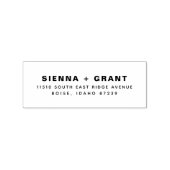 Fette Typografie Rücksendeadresse Gummi Briefmarke Gummistempel (Prägung)