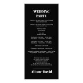 Fette Typografie schwarz-minimalistisches Hochzeit Werbekarte (Hinten)