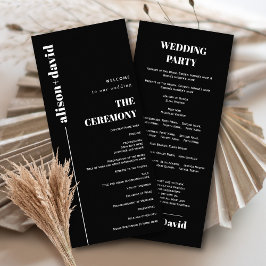 Fette Typografie schwarz-minimalistisches Hochzeit Werbekarte