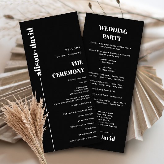Fette Typografie schwarz-minimalistisches Hochzeit Werbekarte