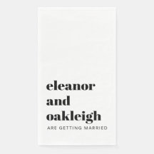 Fette Typografie Schwarz und Weiß Moderne Hochzeit