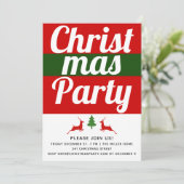 Fette Typografie, Weihnachtsfeier am Baum Einladung (Stehend Vorderseite)