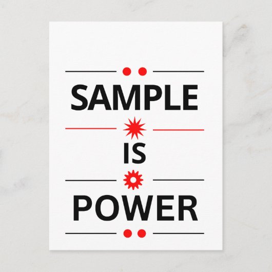 Fette Typografie Zitat Postkarte (Vorderseite)