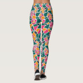 Fette Umriss-Rose Liebe Leggings (Rückseite)