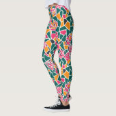 Fette Umriss-Rose Liebe Leggings (Links)