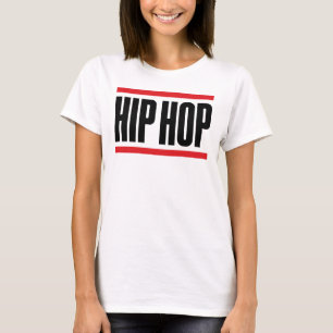 Fette und einfache Hip-Hop-Logogestaltung mit rote T-Shirt