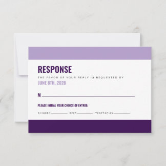 Fette und farbenfrohe RSVP-Karte RSVP Karte