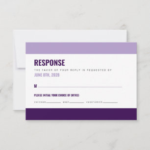 Fette und farbige RSVP-Karte RSVP Karte