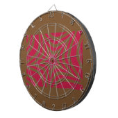 Fette und helle rote und weiße Sterne in einem Vek Dartscheibe (Vorderseite rechts)