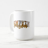 Fette Uni-Style-Kürbis-Saison-Herbstfarben Kaffeetasse (Vorderseite Links)