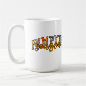 Fette Uni-Style-Kürbis-Saison-Herbstfarben Kaffeetasse (Links)