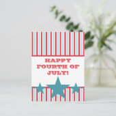 Fette US Flagge Postkarte (Stehend Vorderseite)