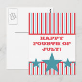 Fette US Flagge Postkarte (Vorne/Hinten)