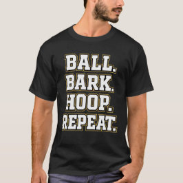 Fette Varsity-Hund-Basketball-Design T-Shirt