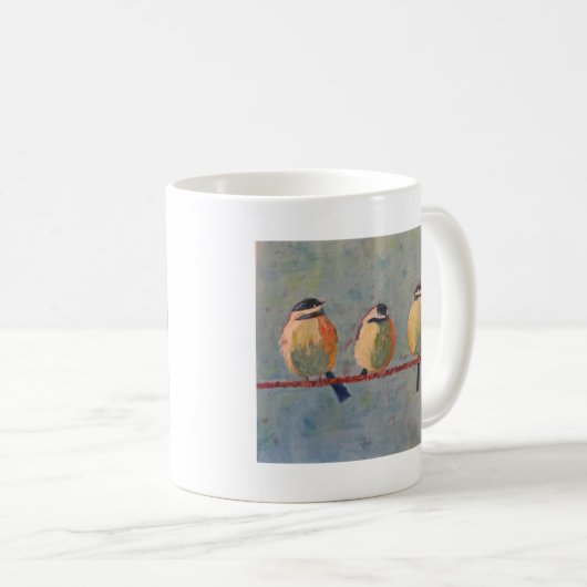 Fette Vögel Kaffeetasse (VorderseiteRechts)