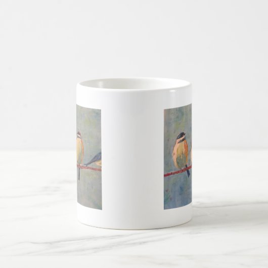 Fette Vögel Kaffeetasse (Mittel)