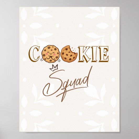 Fette Wandkunst Poster | Cookie-Squad (fett sans s (Vorne)