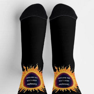 Fette Wasserfarbe Totale Sonnenfinsternis 2026 Nam Socken