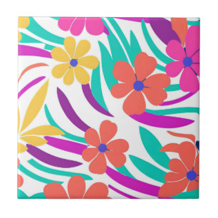 Fette Y2K-Wildblumen-Vibrant-Spring-Dekoration Fliese