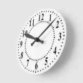 Fette Zahlen mit Führungskanten Runde Wanduhr (Winkel)