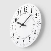 Fette Zahlen mit Führungslinien Große Wanduhr (Winkel)