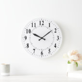 Fette Zahlen mit Führungslinien Große Wanduhr (Zuhause)