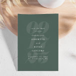 Fette Zahlen trendy modernes schlängelgrünes Foto Save The Date<br><div class="desc">Während auf einer Seite alle Ihre Hochzeitsdetails in eleganter Typografie vor einem schlauen grünen Hintergrund dargestellt sind, weist die andere Seite dieses eleganten Save the Date ein senkrechten Single-Foto auf. Save the Date ist dies der perfekte Sake, um Ihre Verlobung Fotos zu teilen und gleichzeitig Ihren großen Tag zu verkünden....</div>