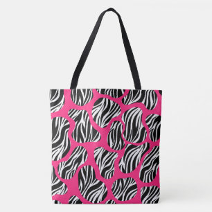 Fette Zebra-Streifen-Abstraktion Tasche