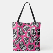 Fette Zebra-Streifen-Abstraktion Tasche (Rückseite)
