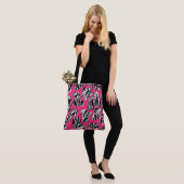 Fette Zebra-Streifen-Abstraktion Tasche (Am Model)
