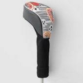 Fette Zitronenscheibenstreifen (3) Golf Headcover (angewinkelt)