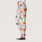 Fette Zitronenscheibenstreifen (4) Leggings (Links)