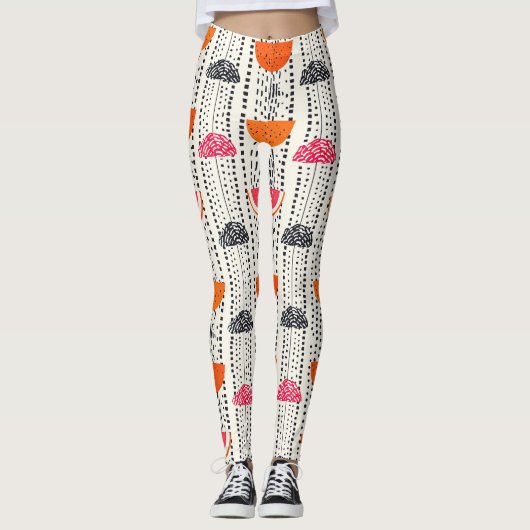 Fette Zitronenscheibenstreifen (4) Leggings (Vorderseite)