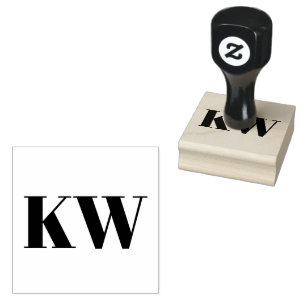Fette zwei anfängliche Monogramm-Serif-Buchstaben  Gummistempel