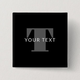 Fetter bearbeitbarer Text   Schwarz Weiß & Grau Button