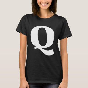 Fetter Buchstabe Q Alphabetzeichen Große Schrift T-Shirt