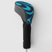 Fetter dynamischer abstrakter blauer Teal-Wirbel G Golf Headcover (angewinkelt)